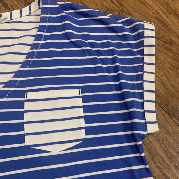 Vineyard Vines V-Neck Mixed Stripe Dress Blue White NWOT Size Small Womens - Picture 5 of 7